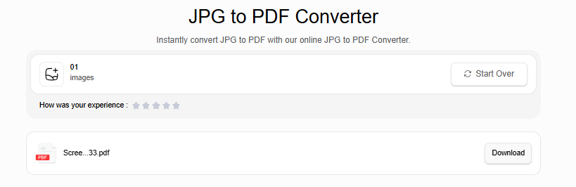 JPG to PDF by jpgtotext.com