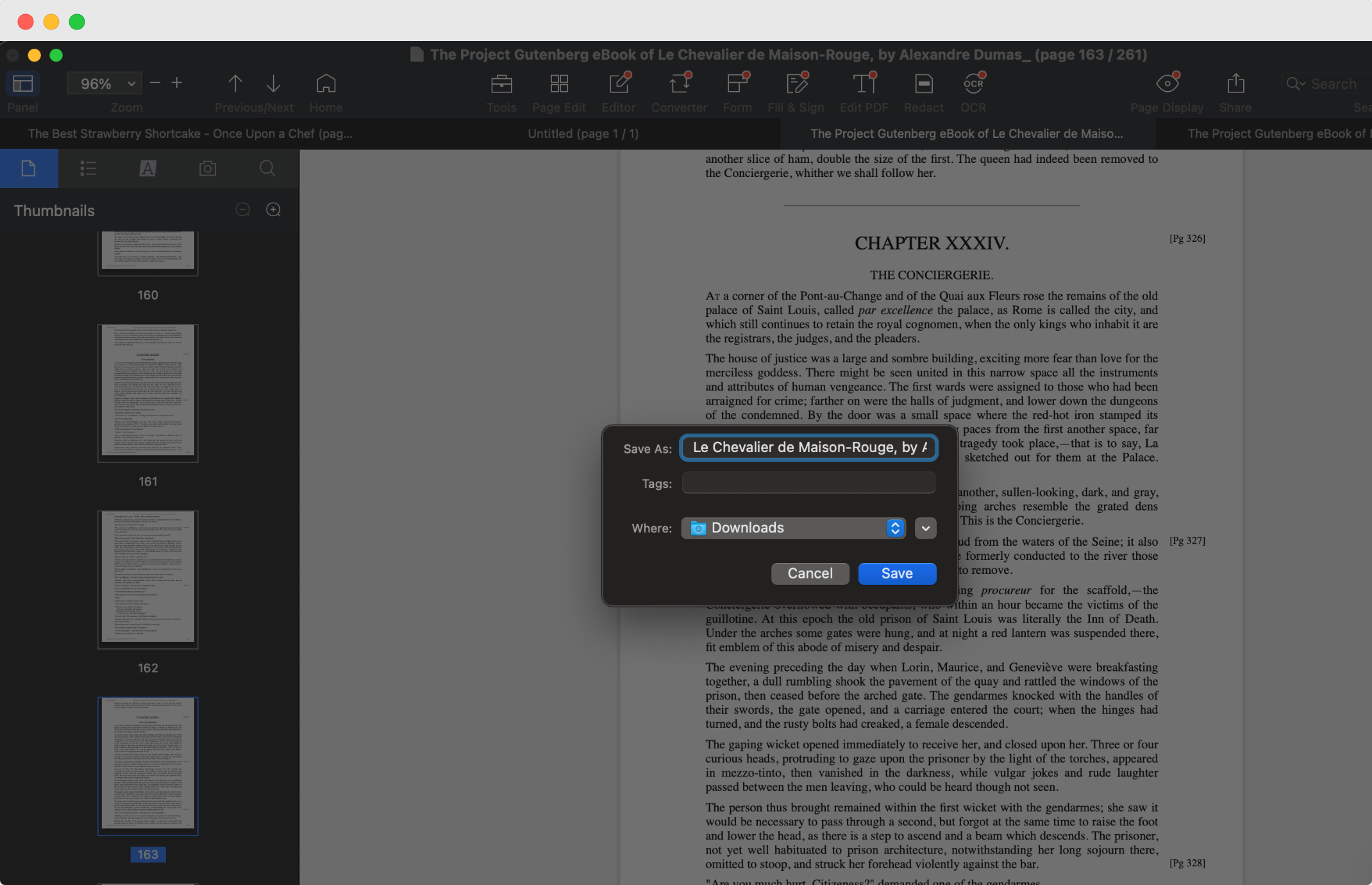 PDF Reader Pro tool showing the 