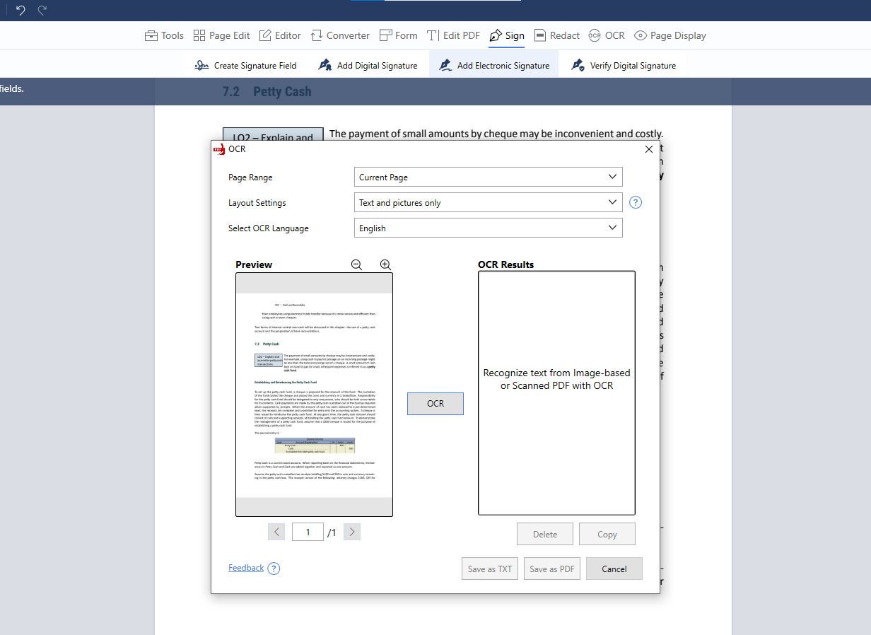 Image of PDF Reader Pro OCR tool