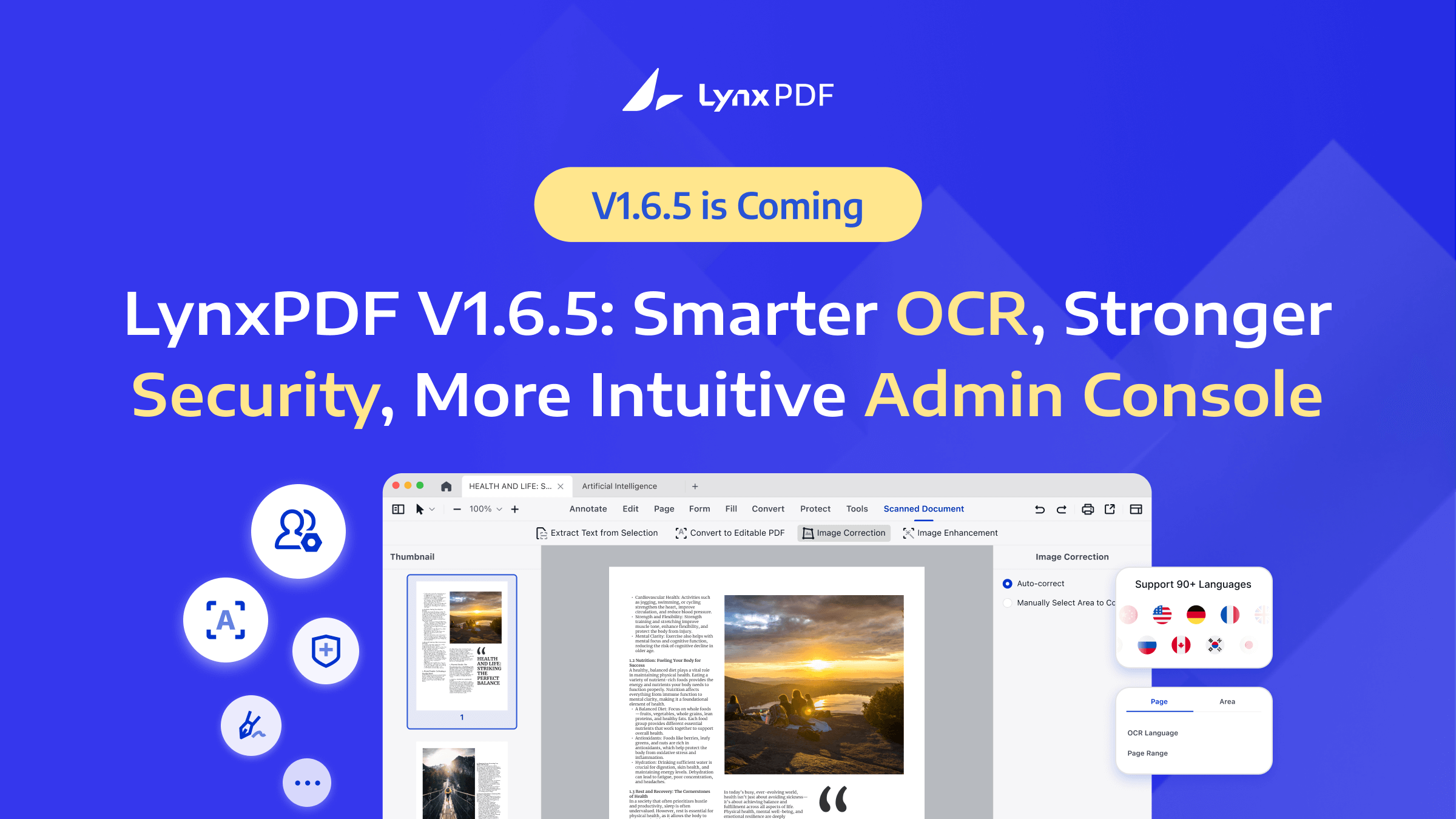 LynxPDF V1.6.5: Smarter OCR, Stronger Security, More Intuitive Admin Console