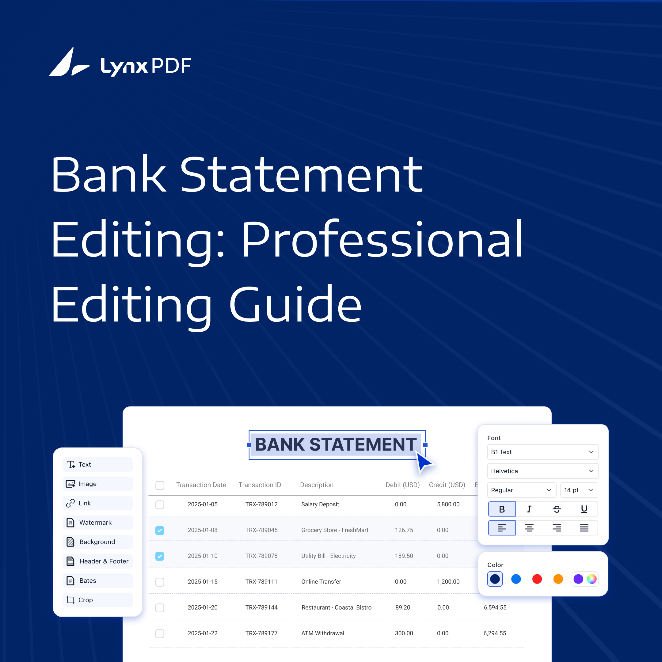 How to Edit Bank Statements at Enterprise Level