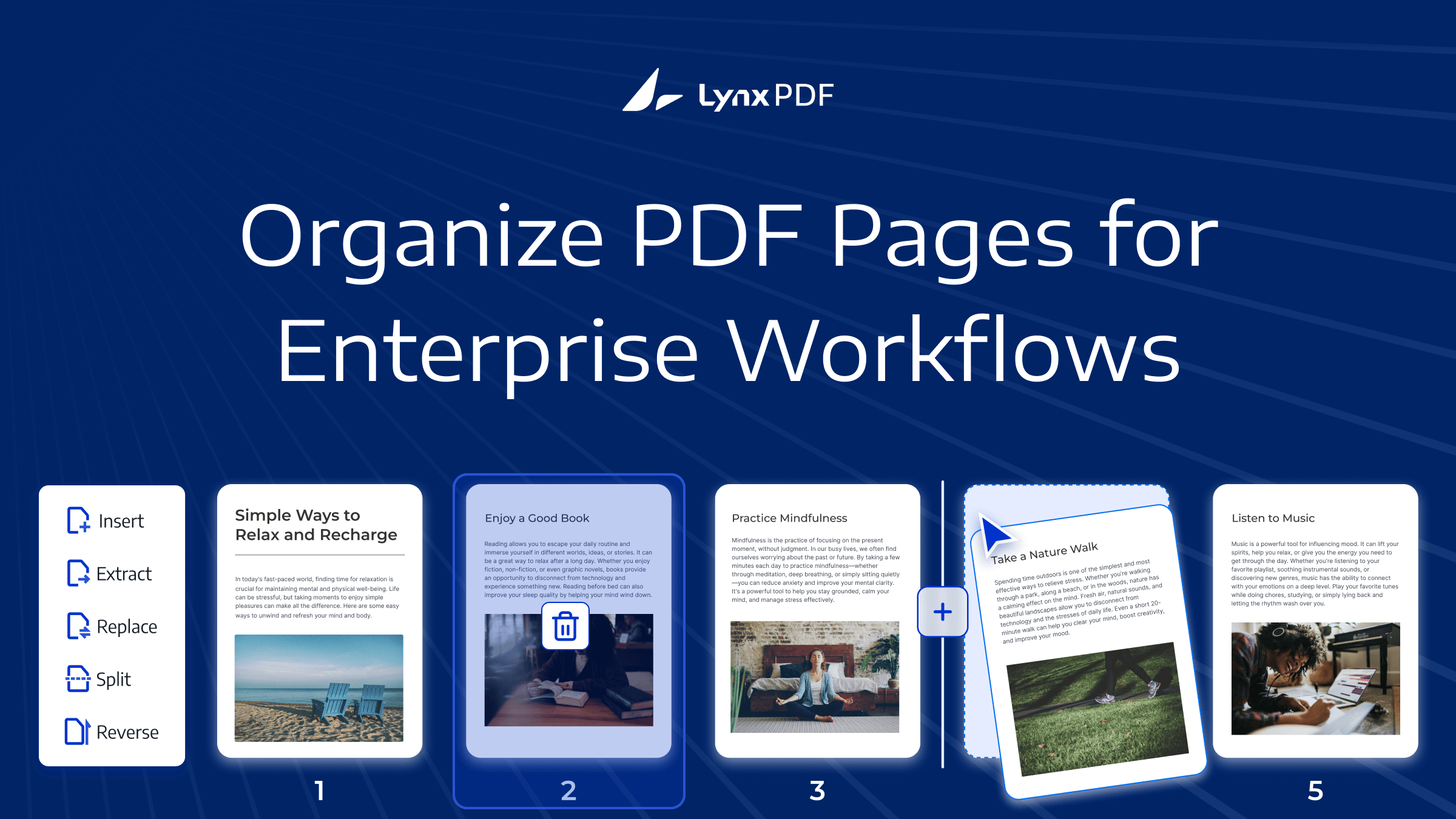 Organize PDF Pages for Enterprise Workflows
