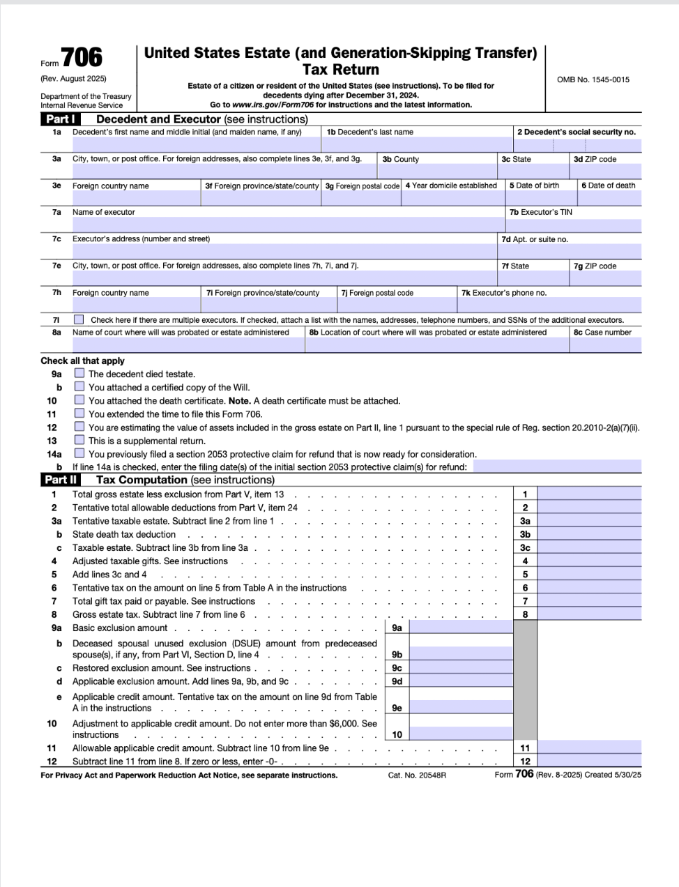 IRS Form 706